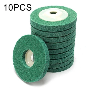 

10x Green Nylon Polishing Wheels Sanding Disc Circular 100mm Grinding Smoothing