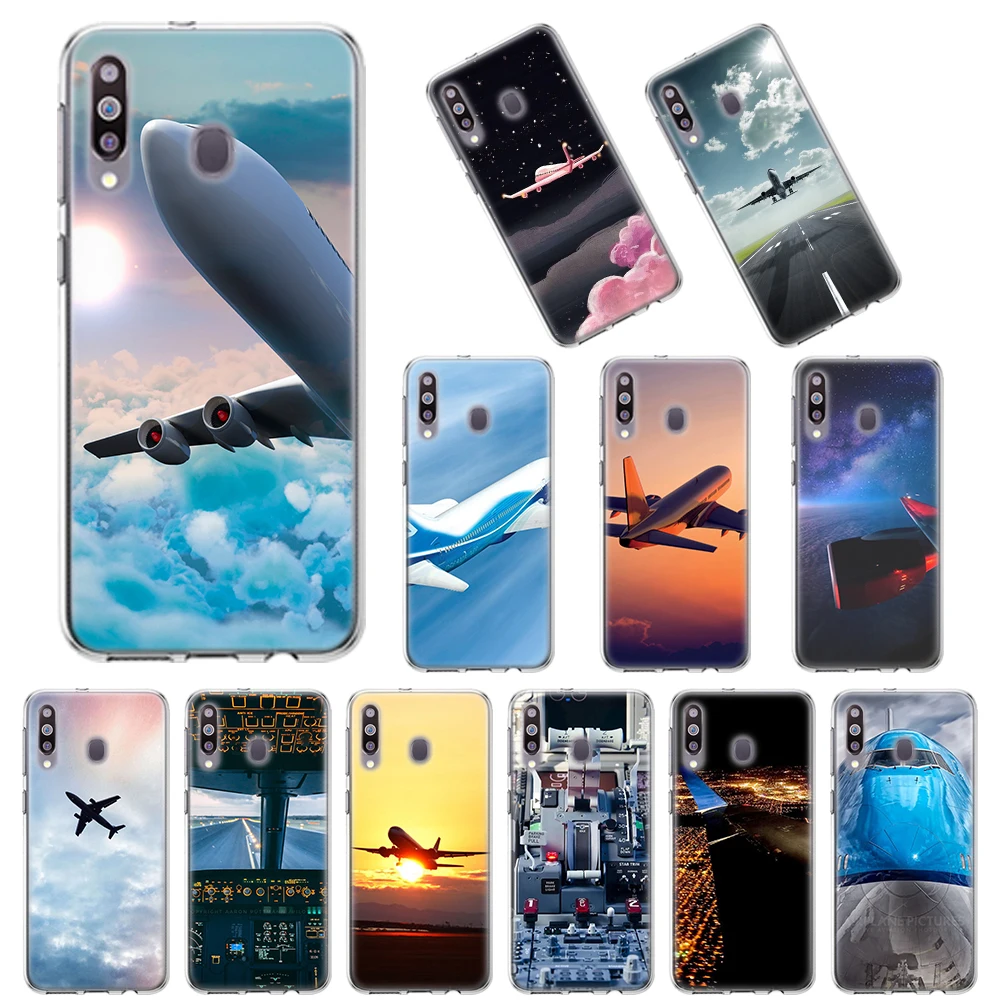 Мягкие ТПУ чехлы для Samsung Galaxy A10 A10E A20E A20s A30 A40 A50 A70 A11 A41 A51 A71 A91 чехол самолета |