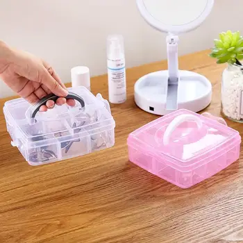 

Adjustable Clear Plastic Storage Box For Jewelry Diamond Embroidery 3 Bead Case Pill Color Craft Organizer Tool R2E1