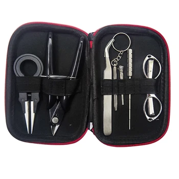 

Phenomenon Vape Bag 9 in 1 Mini Vape DIY Tool Kit Pliers Tweezers Jig Winding Heaters Coil For Packing E Cigarette Accessories