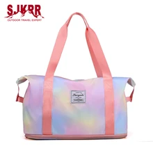 S.IKRR Fashion Large Travel Bags Dry Wet Separation Sport Bag Women For Gym Scalable Travel Bag Organizer Handbag Waterproof New