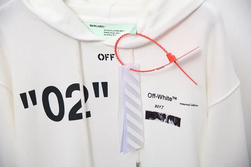 Классические off-white зимние новые цифровые 02 женские мужские толстовки с капюшоном