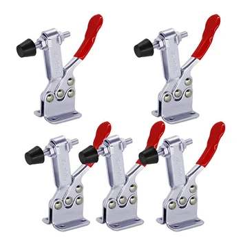 

5 Pack Hold Down Toggle Clamps Latch Antislip Red 201B Hand Tool 200Lbs Holding Capacity Antislip Horizontal Quick Release Heavy