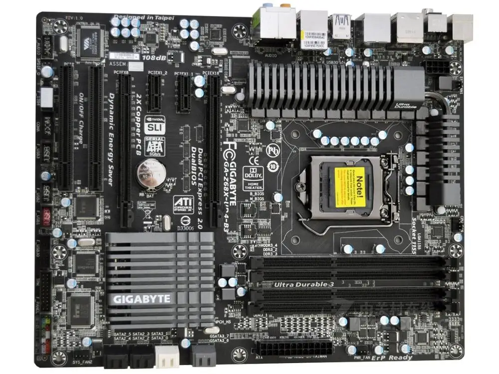 Gigabyte GA-Z68X-UD4-B3 рабочего Материнская плата Z68X-UD4-B3 LGA 1155 DDR3 для i7 i5 i3 32 Гб SATA3 USB3.0 блок питания ATX доска