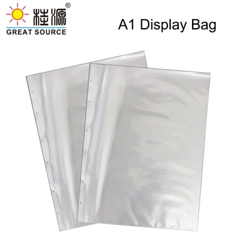 

A1 Presentation Bag A1 Binder File Bag 6 Holes For A1 Binder Folder Document W610*H845mm(24.02" * 33.27") (10pcs)