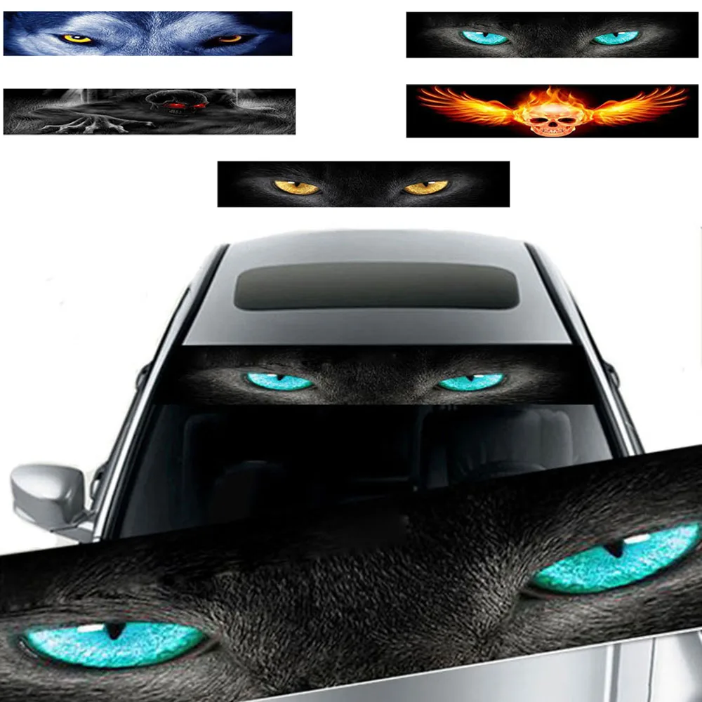 フロントガラス車のステッカー恐怖装飾サンシェードデカールユニバーサル外装 車のステッカー Aliexpress