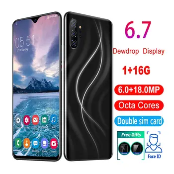 

6.7 Inch Android Smartphone 1 + 16G Support Facial Fingerprint Unlock Mtk Android Smartphone Support TF Card