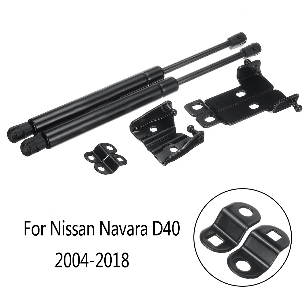 2pcs For Nissan Navara D40 2004-2018 Front Hood Impact Gas Lifting Spring Rods Made Of High Quality MaterialAnd Practical To Use |