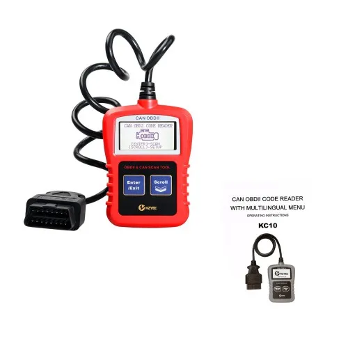 KZYEE KC10 OBD II& CAN код ридер Универсальный OBDII автомобильный код ридер Поддержка многоязычный