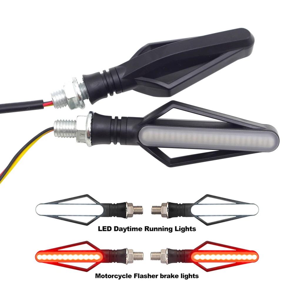 

Motorcycle Turn Signals LED Light Flowing Water Blinker Flashing Indicator Tail FOR honda shadow 750 suzuki gsr 750 cb1300 bws