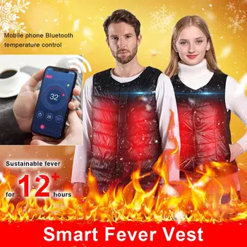

2020 new men's and women's mobile phone Bluetooth heating control massage multifunctional vest uniform heating motorcycle warm