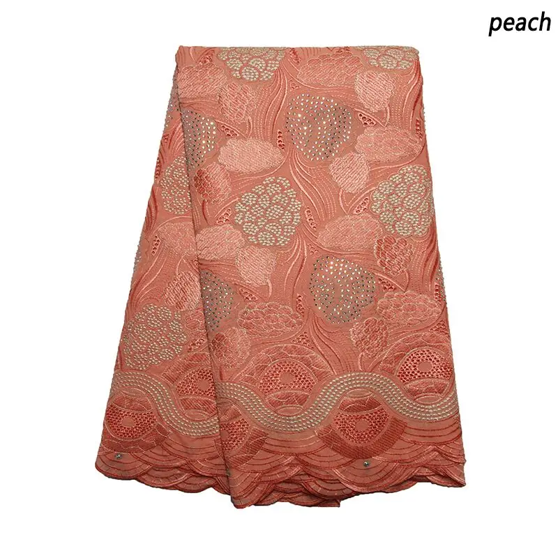

Swiss Voile Fabrics 2019 Asoebi Styles African Peach Lace Fabric Rhinestones Nigerian Latest Lace Wedding Dress Fabric