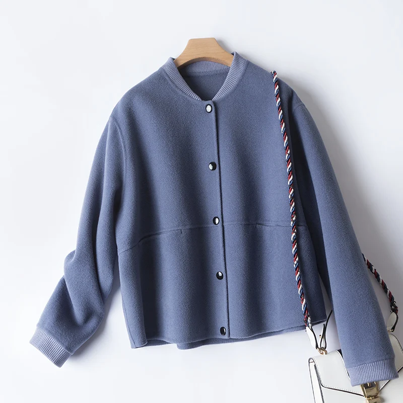 

Coat Wool 100% Female Jacket Autumn Winter Jacket Women Double Side Woolen Coats and Jackets Women Clothes 2020 MY3881 en s s