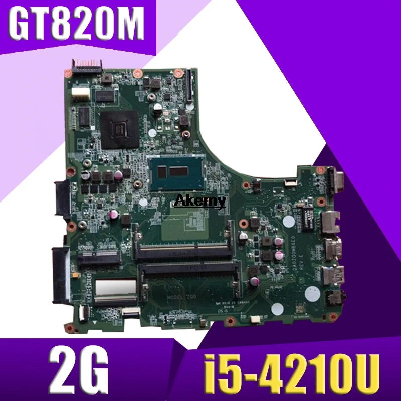 Для ACER E5 471 471G V3 472 472P Материнская плата ноутбука DA0ZQ0MB6E0 с i5 4210U GT820M 2G 100% тесты