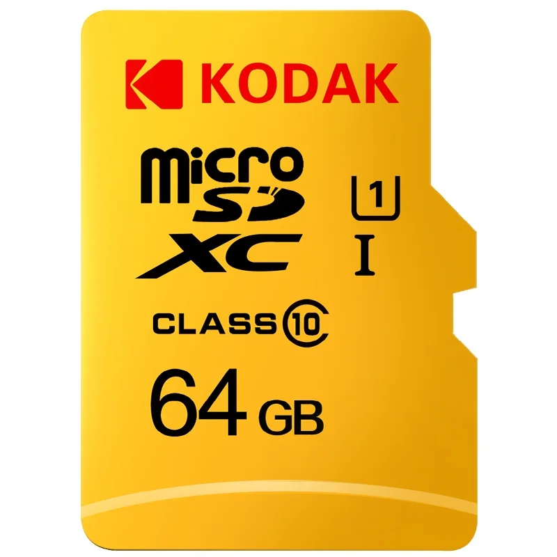 Карта Micro SD KODAK 128GB 64GB 32GB 16GB U1 Micro sd kart 4K U3 256GB 512GB cartao de memoria TF карта памяти класс 10 - Емкость: 64GB U1