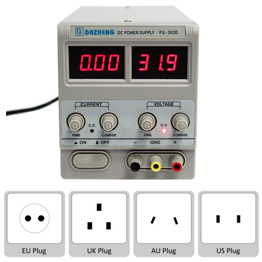 

5KG Big Professional Laboratory Power Supply Adjustable Digital 30V 3A Voltage Regulators For Phone Repair DC Power Supplies