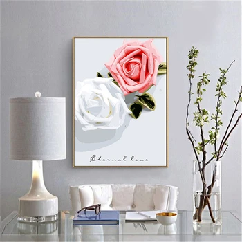 

Fresh Flower 2 Paintings By Numbers DIY Pictures Oil Coloring By Numbers Set Gift Drawing By Numbers Canvas Decor New Arrivals