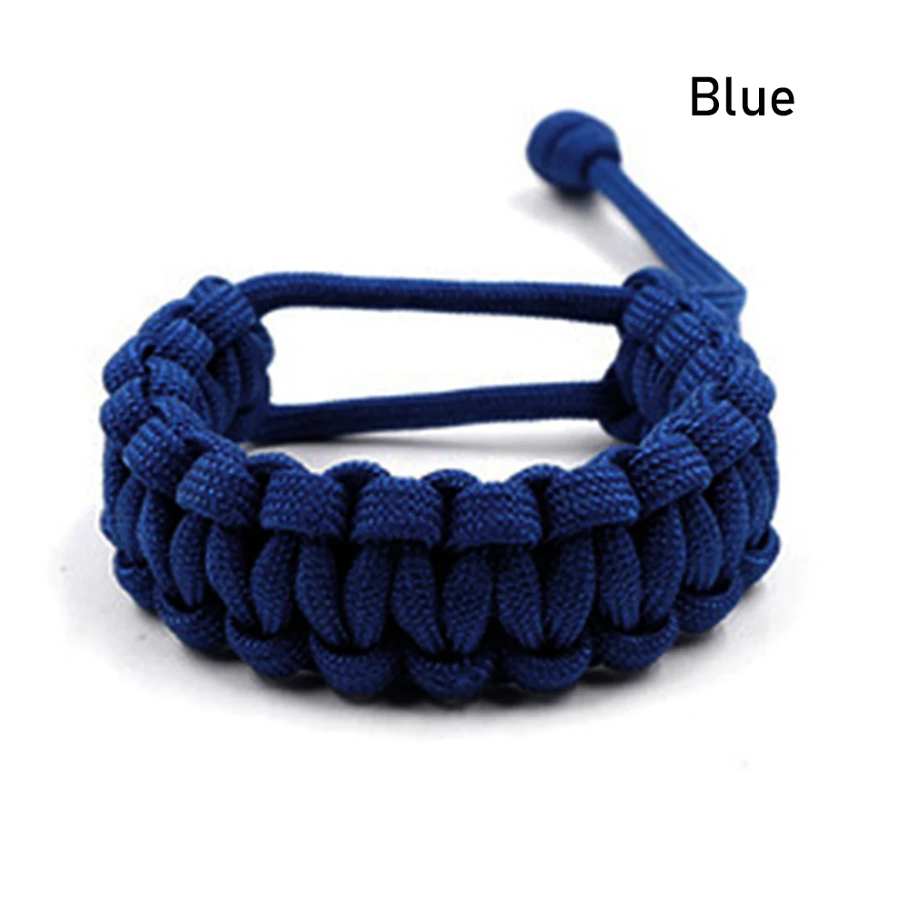 1 шт. Регулируемый аварийный 550 Паракорд браслет шнур для кемпинга Пешие прогулки наружные аксессуары - Color: Blue