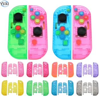 

YuXi Clear Plastic Housing Shell Case For Nintend Switch NS Joy Con Controller For Switch JoyCon Cover Repair Parts