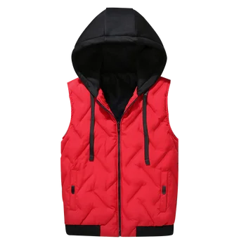 

Plus 8XL 7XL 6XL 5XL 4XL 2019 New Vest Men Winter Warm Fashion Casual Work Vest Waistcoat Hooded Zipper Solid Sleeveless Jacket