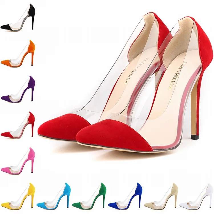 Tacones transparentes, plataformas de punta estrecha, zapatos de  boda,|Zapatos de tacón de mujer| - AliExpress