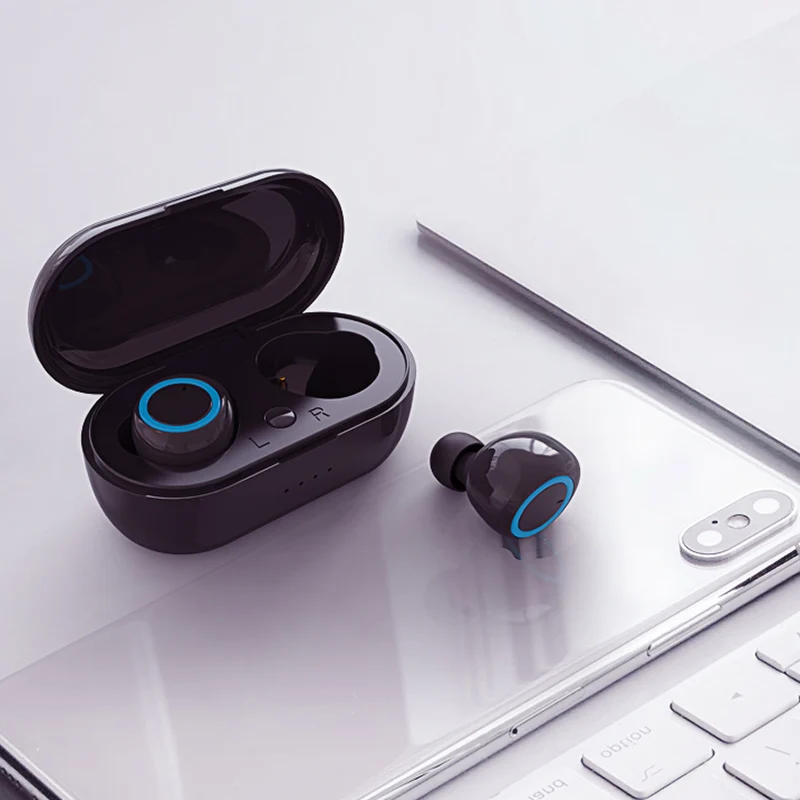 TWS 5 0 беспроводные наушники Bluetooth спортивные гарнитура с зарядным устройством