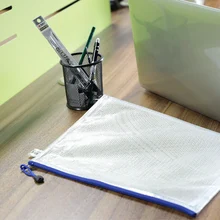 12 шт. напильники сумка на молнии водонепроницаемый карандаш сетка сумка держатель для документов косметический THIN889