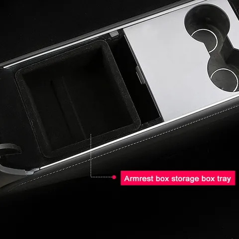 Console Storage Box Tray Armrest Box Storage Box Tray For Tesla Armrest Box Tray/Organizer- Model 3/Y Car Accessorry