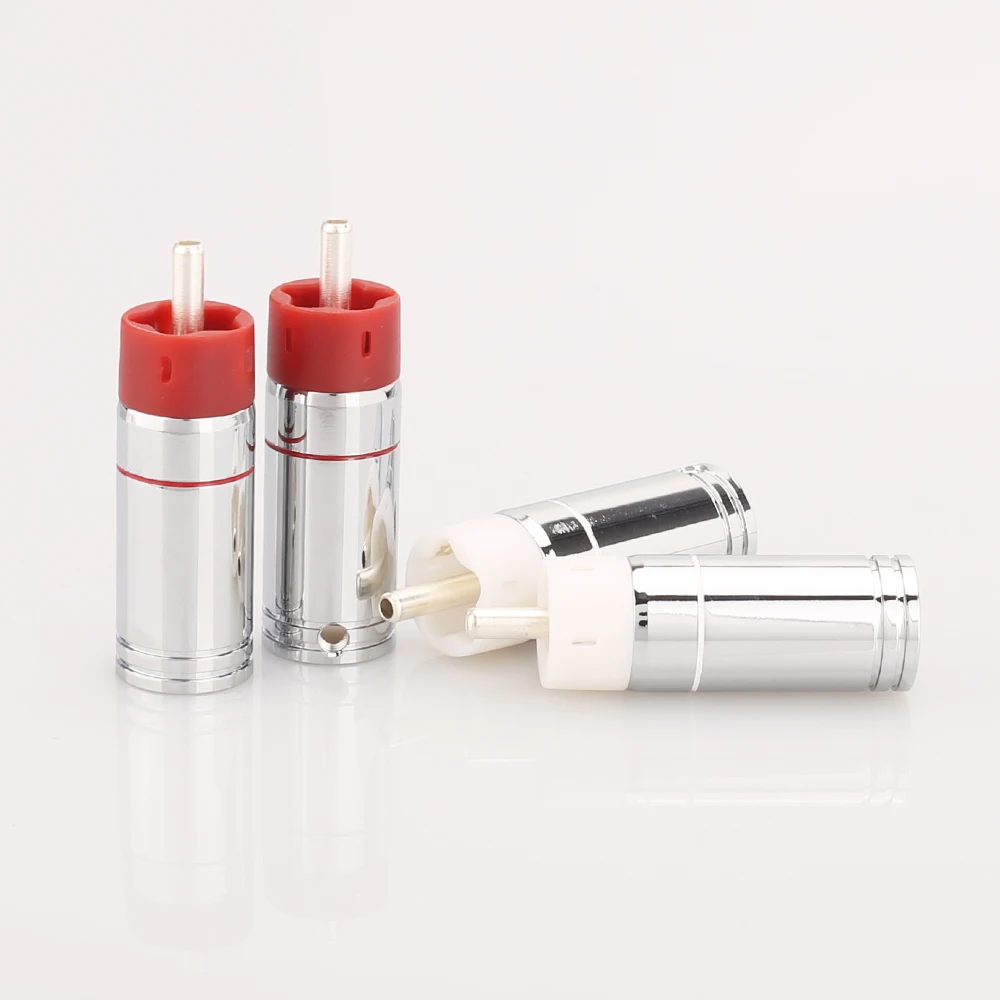 Star Line разъемы с серебряным покрытием 2 пары/4 шт.|tellurium copper|silver rca plugconnector |
