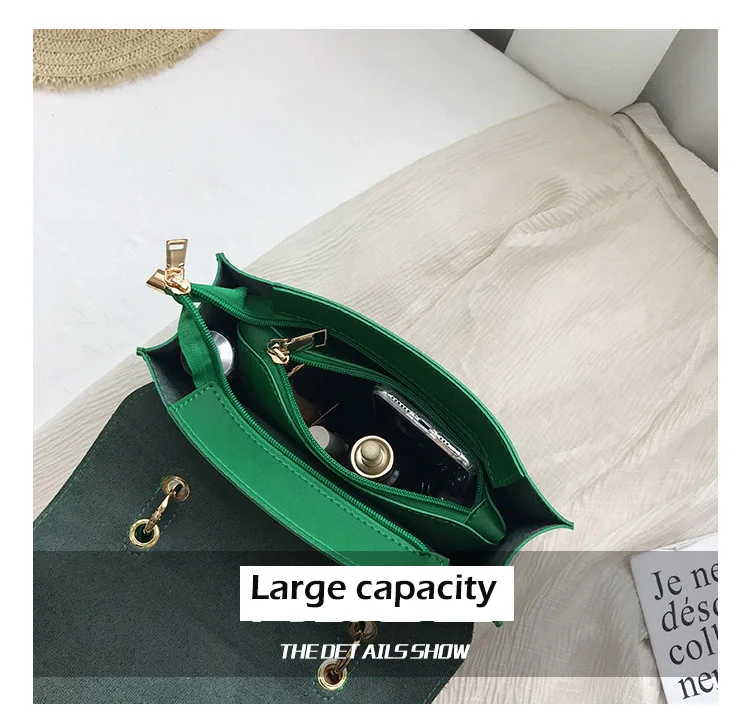 Fashion Designers Handbags Purse 2019 Women Luxury Brand Shoulder Bags For Women PU leather Shoulder Bag Green Red Black Satchels (8)