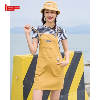

IEF Spring Summer Women Set Short Sleeves Stripe T Shirt Sling Dress Pure Color Fashion 0301K-D001-