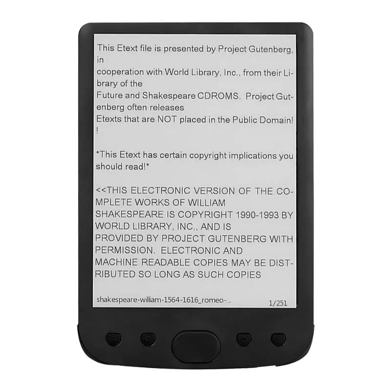 BK6025 мини E-Ink дисплей 6 дюймов электронная книга ридер 800x600 DOC PDF TXT E-Reader - Цвет: Черный