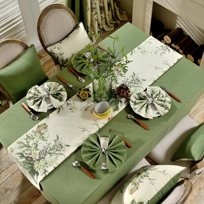 

American Internet celebrity table cloth coffee table cloth cotton hemp small fresh rectangle modern simple table flag table mat