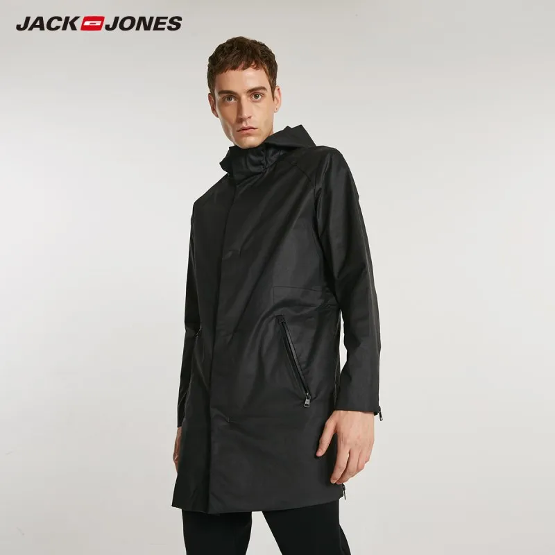 JackJones Осенняя мужская ветровка куртка длинное пальто Тренч мужская одежда 218321504