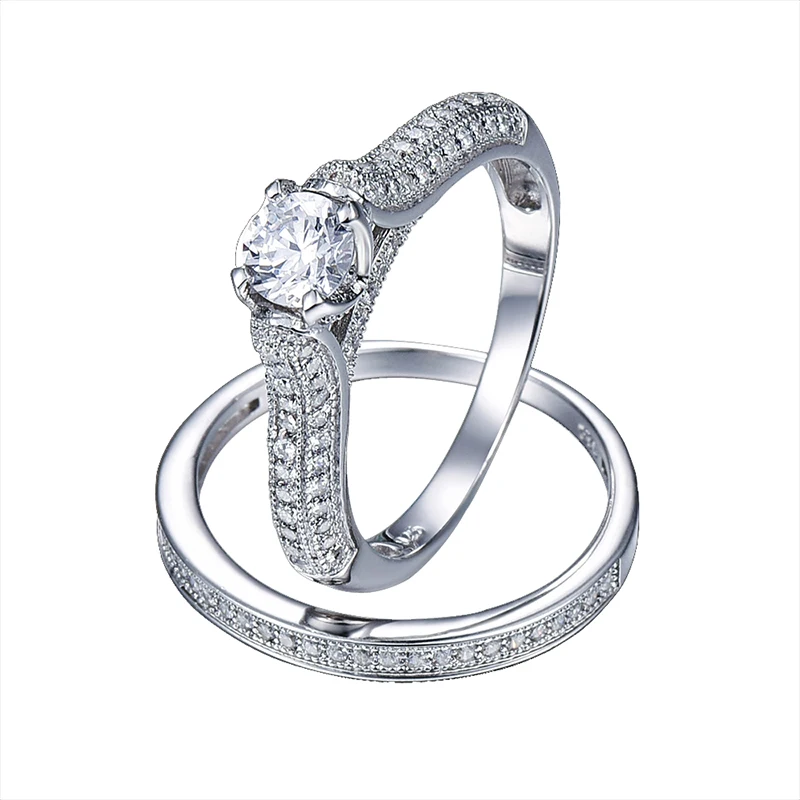 Женский комплект колец из серебра 2016 пробы 100% 925 карата|wedding ring ideas|wedding rings opalwedding