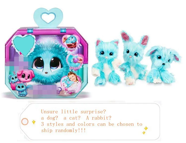 Scruff A Luvse милый сюрприз ванна для домашних животных для кошек, собак, кроликов помсированные Купание мини животные плюшевые куклы цветные куклы Детский Рождественский подарок - Цвет: NO1 Blue Blind Box 1