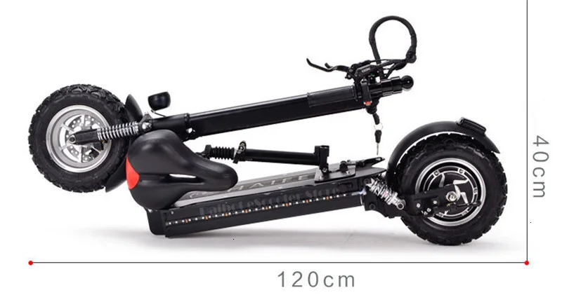 Powerful Off Road Electric Scooter Two Wheels Electric Scooters 11 Inch Double Drive 1200W 90KMH Foldable Electric Bikes Adults (15)