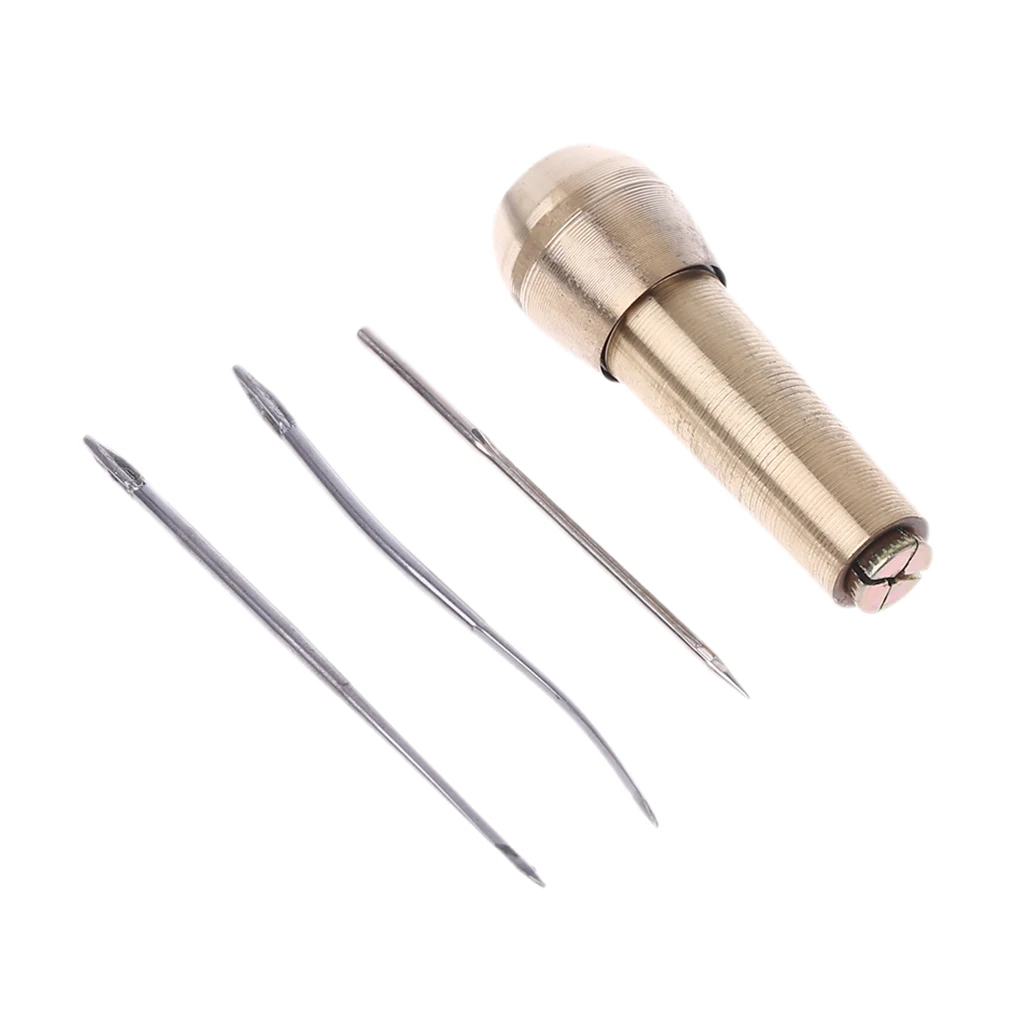 

Useful Canvas Leather Tent Sewing Awl Hand Stitcher Leathercraft Needle Kit Tool Drop Ship Support