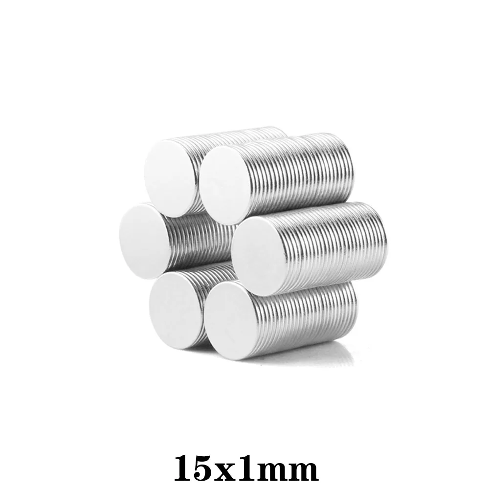 20~300pcs 15x1 mm Powerful Round Magnets 15mmx1mm Bulk Sheet Neodymium Magnet Disc 15x1mm Permanent NdFeB Strong 15*1 | Обустройство