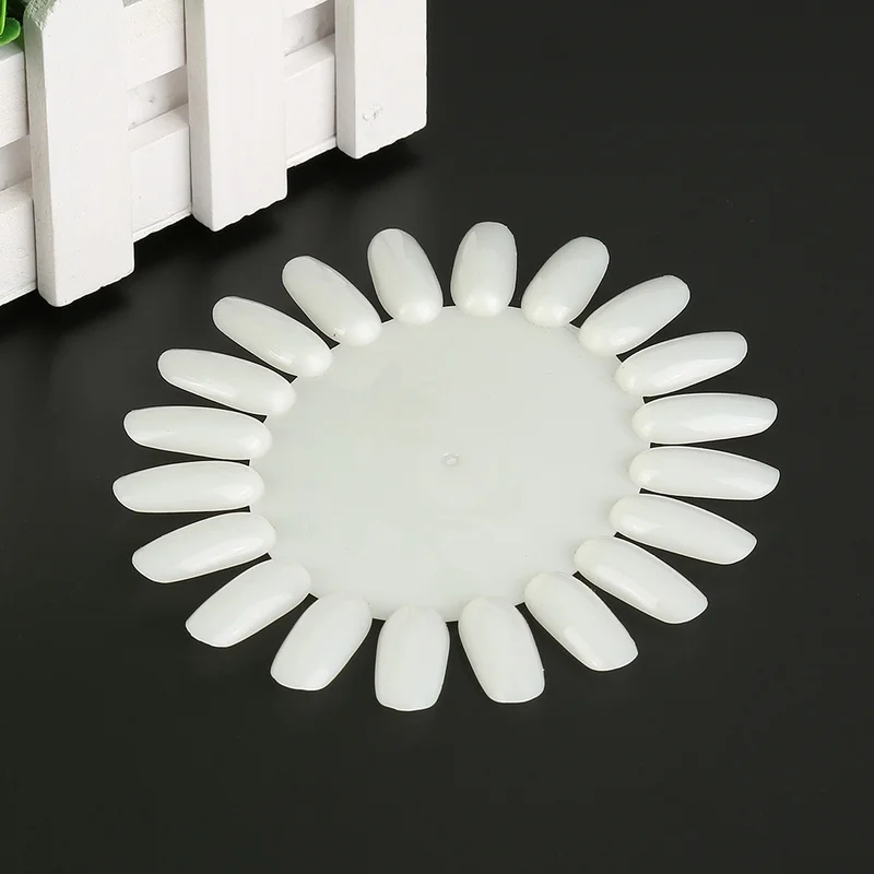 

1 pc False Nail Art Nature Color Chart Tips Display Practice Wheel UV Gel Polish Round Board Tool Acrylic Manicure