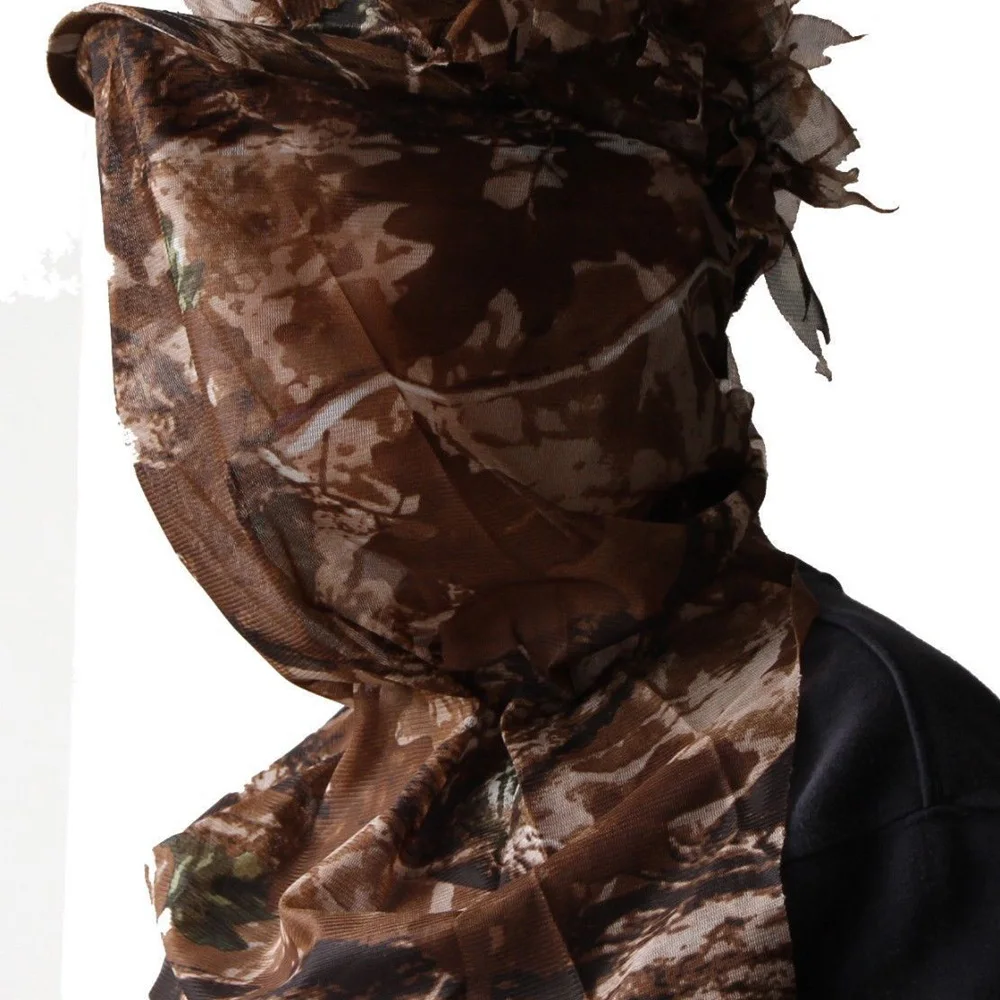 Camouflage Hunting Accessories Ghillie Camouflage Leafy Hat 3D Full Face Mask Headwear Turkey Camo Hunter Hunting Accessories