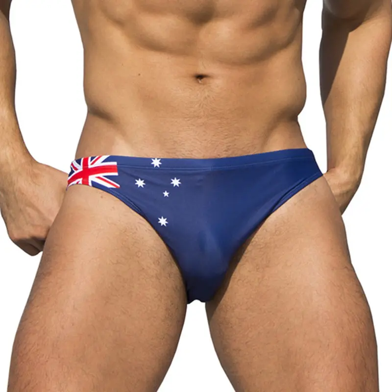 Bañadores con bandera de AU US para hombre, ropa de baño Sexy, Bikini de grande, traje de baño para pantalones cortos para Gay 2022 - AliExpress Deportes y entretenimiento