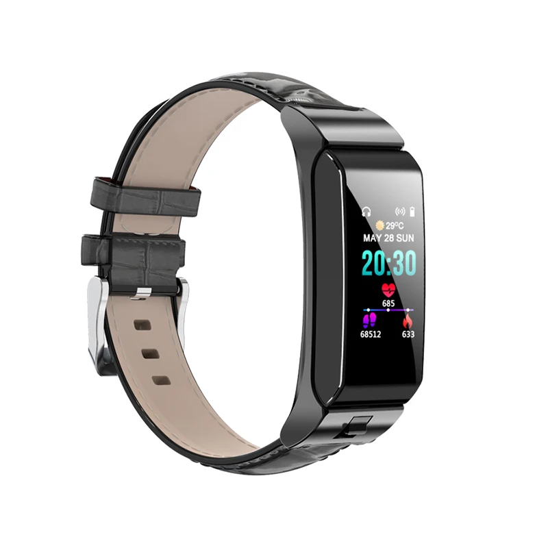 Black Belt Смарт-браслет Fghgf b3s, bluetooth-гарнитура, интегрированный AI voice, пульсометр, кровяное давление, приложение, информация, толчок - Color: Black Belt