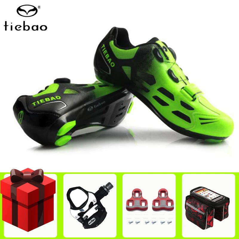 

TIEBAO Road Cycling Shoes add pedal set men Breathable Self-locking Athletic Racing Team Bicycle Shoes Bike bicycle Shoes