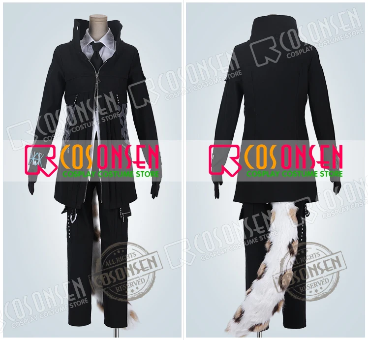 Игра Arknights Guard Silver Ash косплей костюм мужской черный наряд косплей ONSEN на заказ