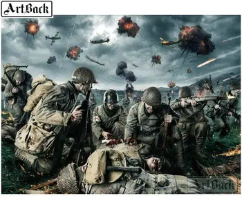 

5d diy diamond painting war soldier icon full square drill home decoration 3D resin diamond cross stitch picture