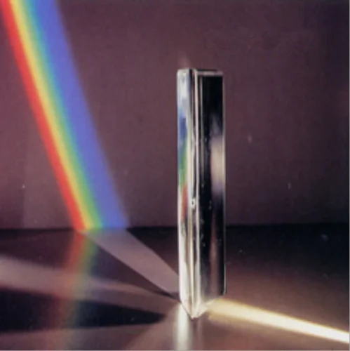 25*25*80 мм Хрустальное стекло Тройная треугольная равнинная Призма физика обучающий светильник спектральный стеклянный куб Радужная Призма