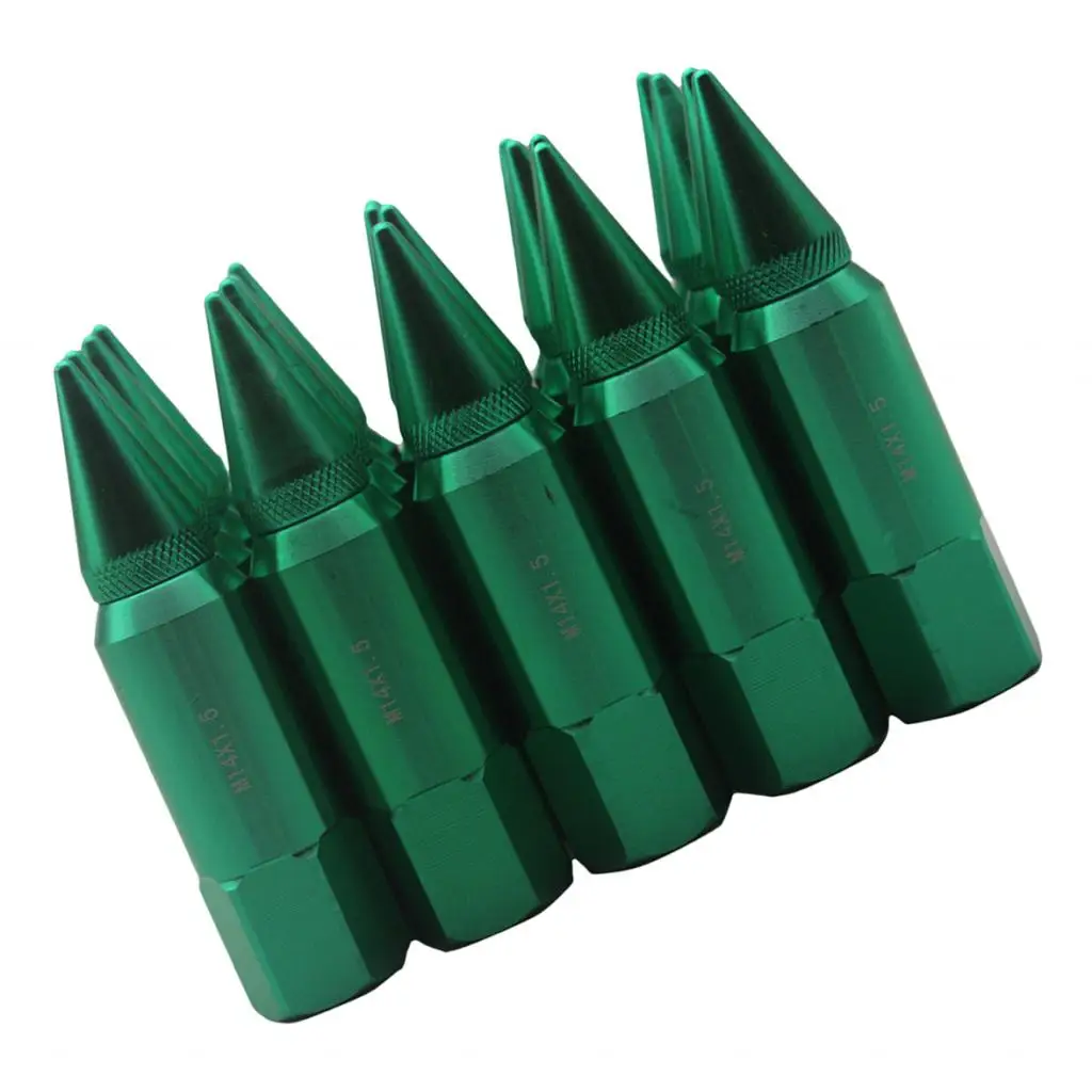 20 PIECES M14X1.25 Lug Nuts  Extended Tuner Aluminum Wheels Rims Cap