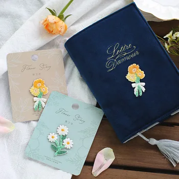 

Letter of Lovers Embroidered Stickers Flower Story Series DIY Clothes Storage Bag Hand Notebook Decoration Cloth Sticker 4-Selec