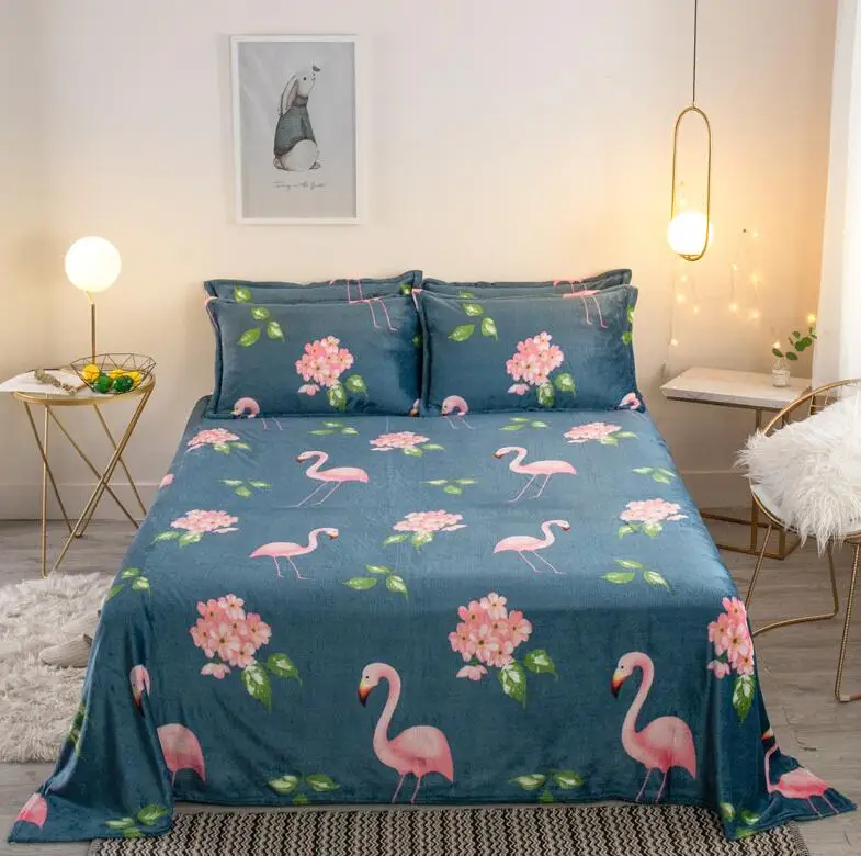 LREA высокой плотности плед Фламинго печати флис покрывало на кровать взрослых путешествия одеяло зимние украшения для дома - Цвет: xinfuniao